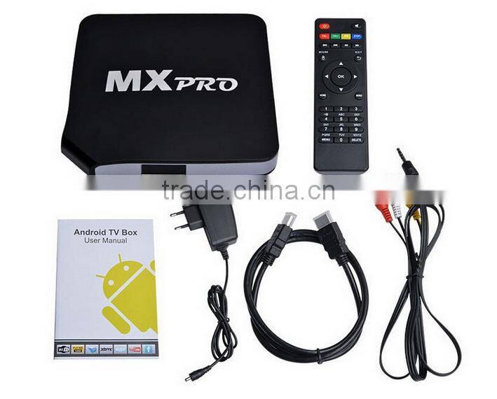 Factory Price Amlogic S805 MX Pro Android 4.4.2 Smart TV Box with BT 4.0