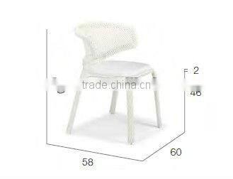 2017 Trade Assurance New Design famous modern restaurant used synthetic rattan all weather single dining chair