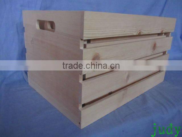 Nature color pine wood crates wholesale