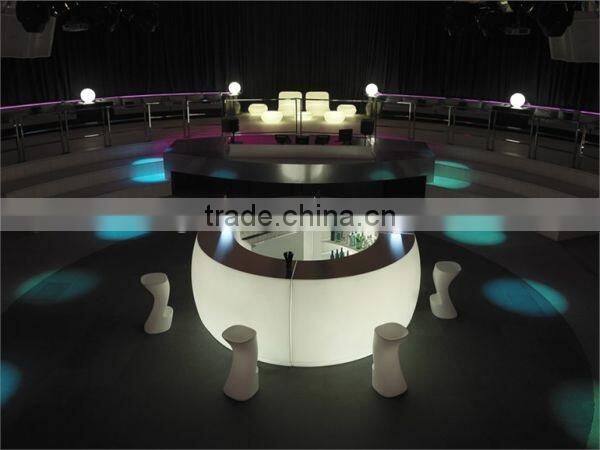 Commerical beautiful lighting plastic partable LED bar counter with 16 colors change by remote control