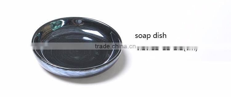 Colorful pearl glaze bathroom accessories sets