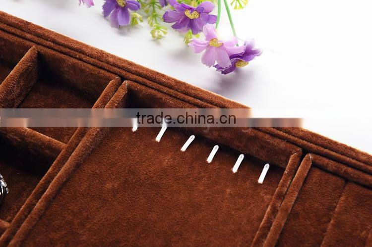 3 pieces multifunction combined velvet display jewelry box