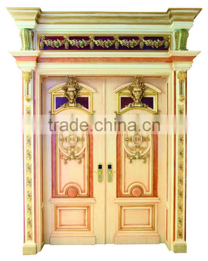 Luxury Carved Solid Wood Door in French Palace Louis Style BF11-12221a