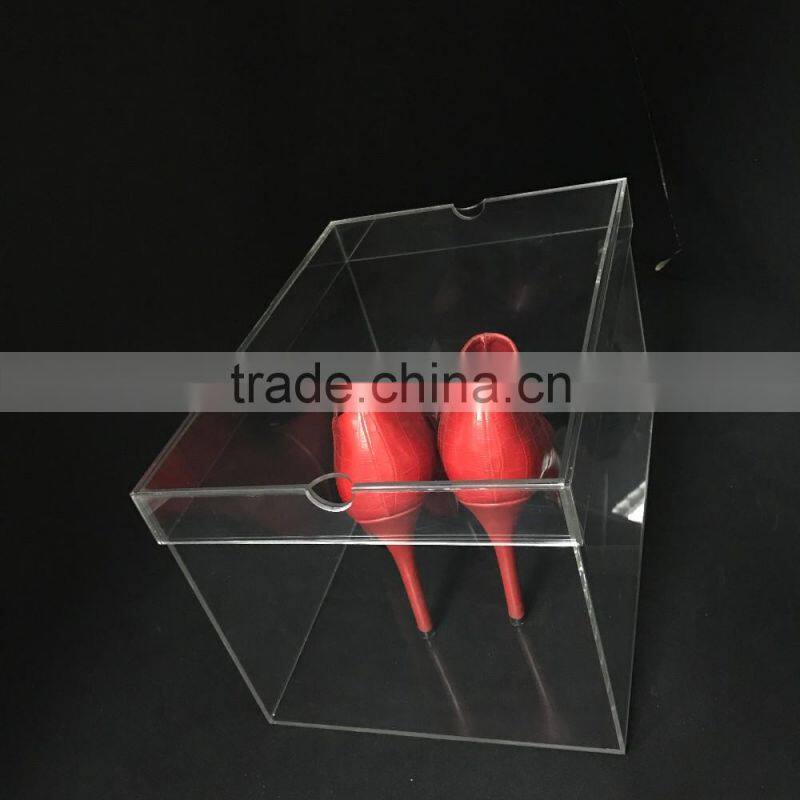 high quality household clear acrylic shoe boxes