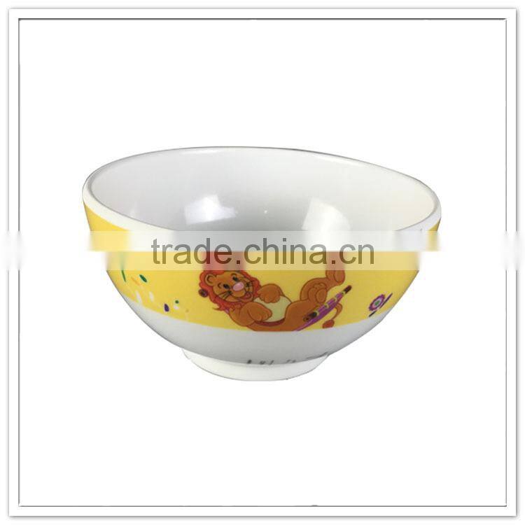 Safety lion & panda printing 4.5" children insulated bowls for hot foods