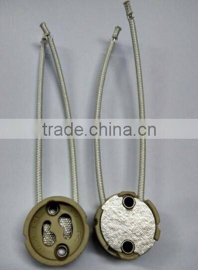 hot selling GU10 porcelain halogen lampholder with cable