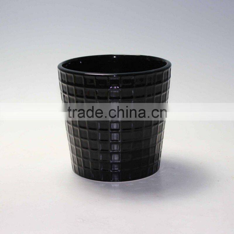 Glazed color ceramic flower pots