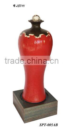 wedding LED garden vase water fountain frp sculpture
