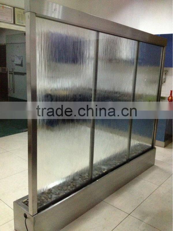 tempered clear glass stainless steel waterfall