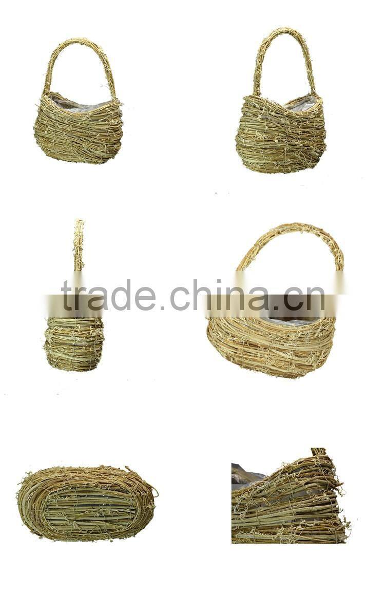 Nature rattan flower pots handmade baskets for sale