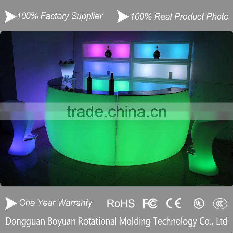 Popular RGB Color Changing Led Bar Tables,Festival Plastic Led Bar Furniture