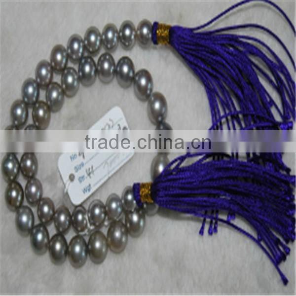 wholesale 9-10mm silver Tahitian pearl strand