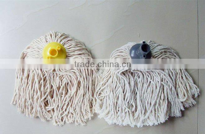 cotton wet mop head with plastic socket