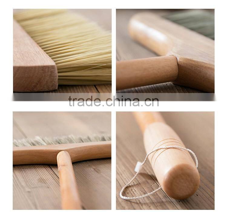 wood handle plastic soft floor broom