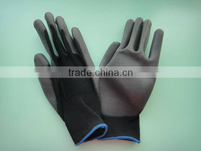 Polyurethane palm coating nylon gloves