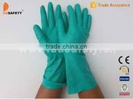 Green Nitrile Industry Glove With Unlined Straight Cuff