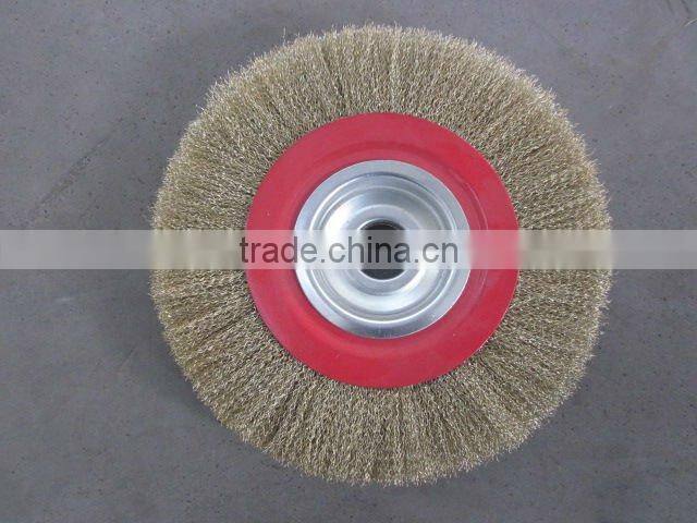 wheel brush with crimped wire