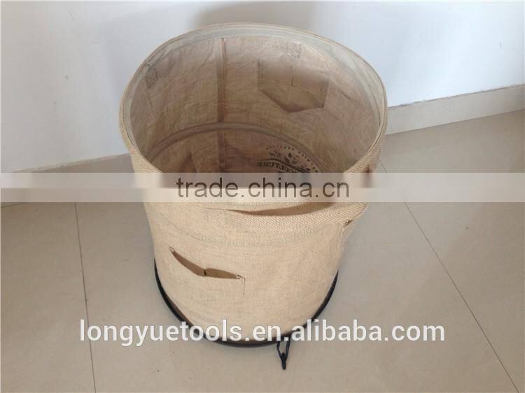 New design environmental folding jute bag for growing