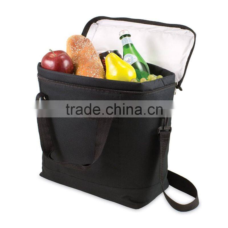 Custom Polyester cooler tote in No-Leak Insulated tote and shoulder Cooler Bag for vegetable and fruit