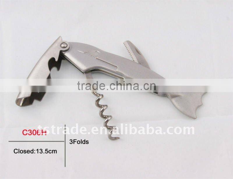 2014 Wine multi function keychain bottle opener stainless steel durable fashion C0118