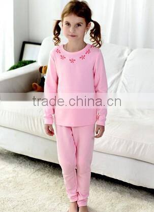 100% cotton kids pajama blank boys and girls shirts+pants pajama sleepwear baby pajamas