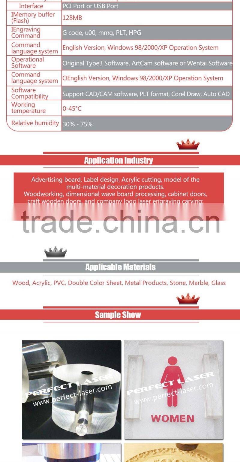 Ball screw Tansmission wood cnc router 1325