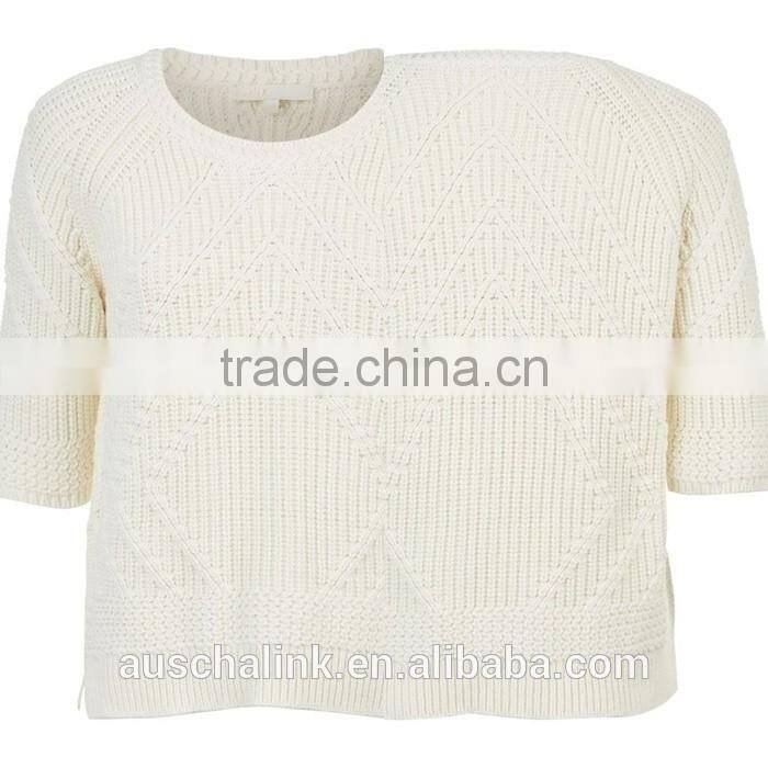 hot sale high quality women half sleeve sweater manufacturer