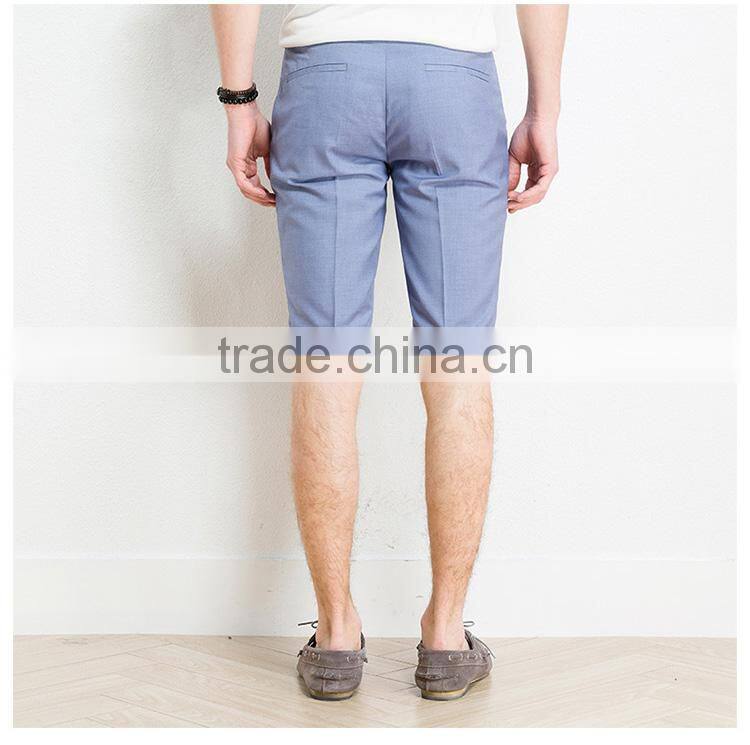 The British summer leisure Shorts Blue slim men pants trend custom made