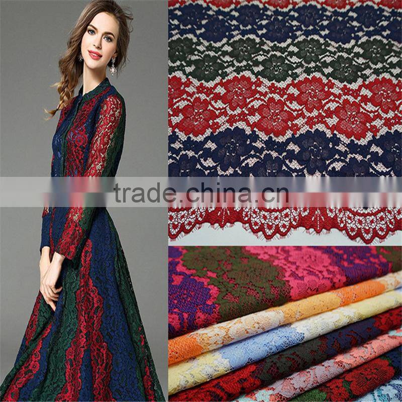 Mosaic three part nylon cotton lace