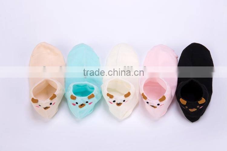 Wholesale 3D jacquard cartoon cute kid socks 100% cotton ankle socks