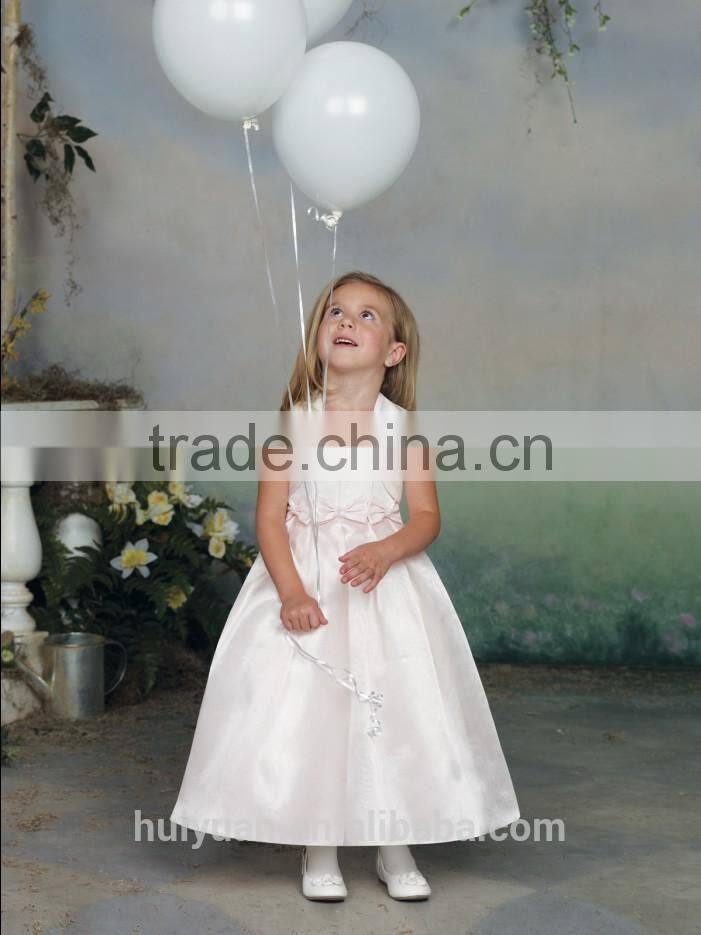 light pink ball gown spaghetti strap kids clothes and dress