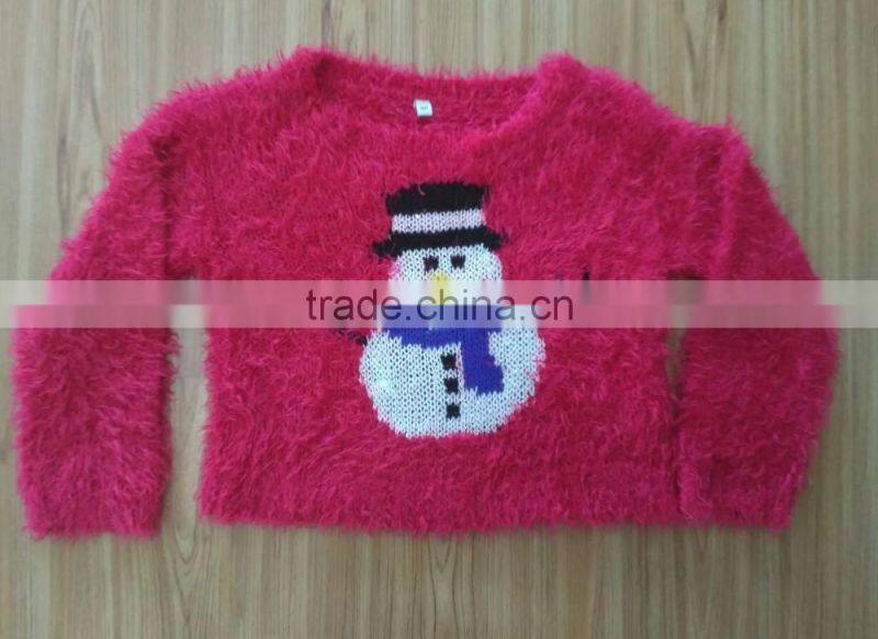 High Quality 2017 New design baby sweater designs for kids wear lovely Christmas sweater wholesale spring kids sweater (BKNK19)