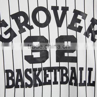 women White Black Vertical Striped Letter Print Sweatshirt for women