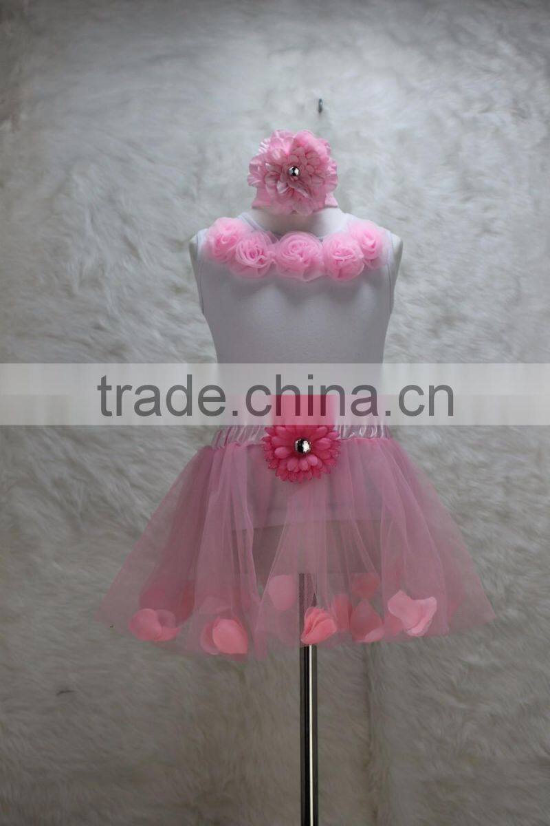 2017New design tutu pettiskirt set for girls, small fresh summer wear girl's super fluffy pettiskirt set