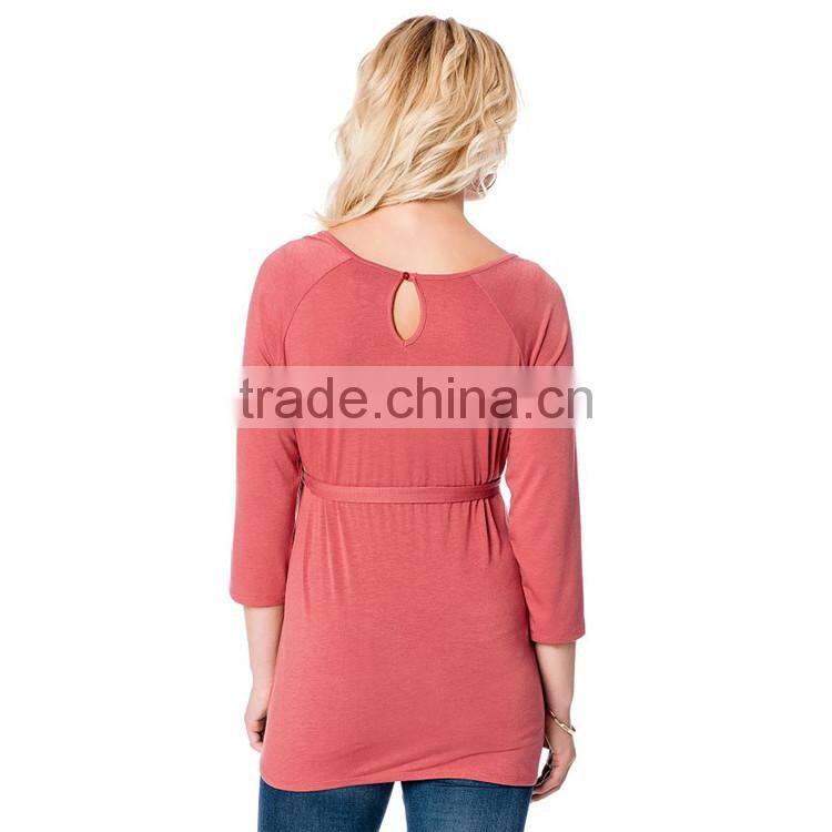 Hot sale cheap pregnancy cotton blouse wholesale maternity clothing
