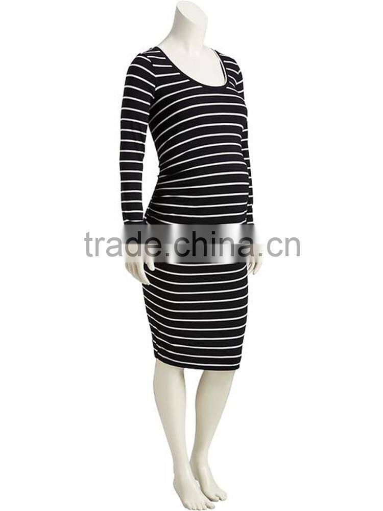 OEM cheap long sleeve bodycon maternity dress western maternity dresses