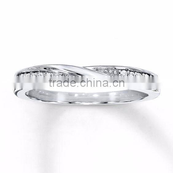 Simple design plain style all kinds of eternity O ring thin promise ring for wedding