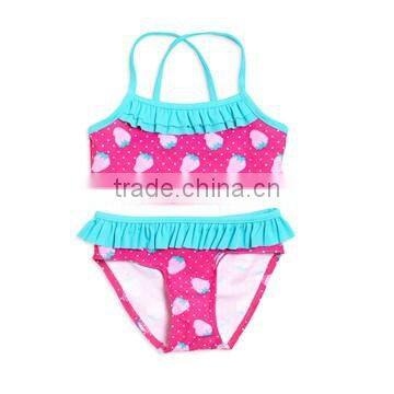 Pink sexy baby girl swimwear bikini suits