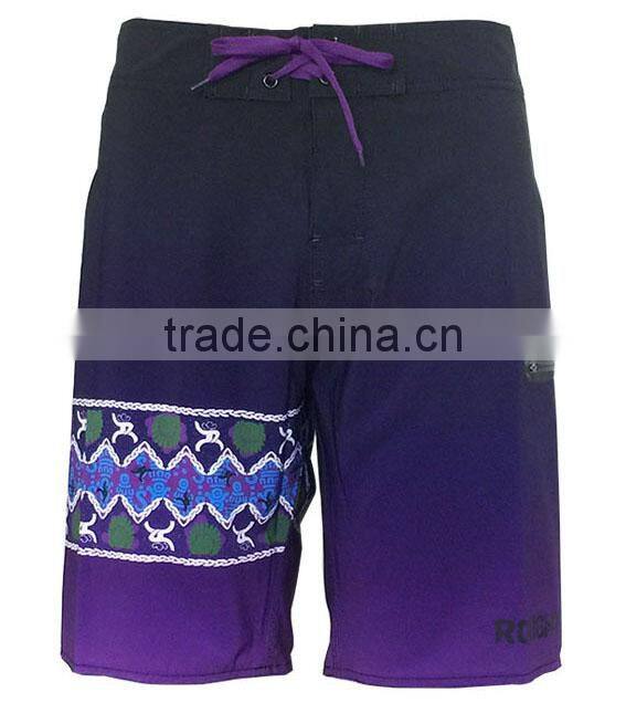 OEM service popular design waterproof zipper pocket mens surfing shorts