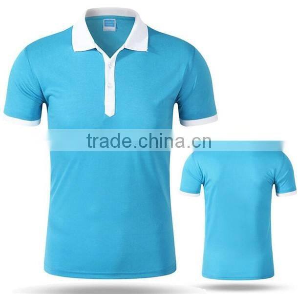 Latest design contrast collar camisetas polo t shirt