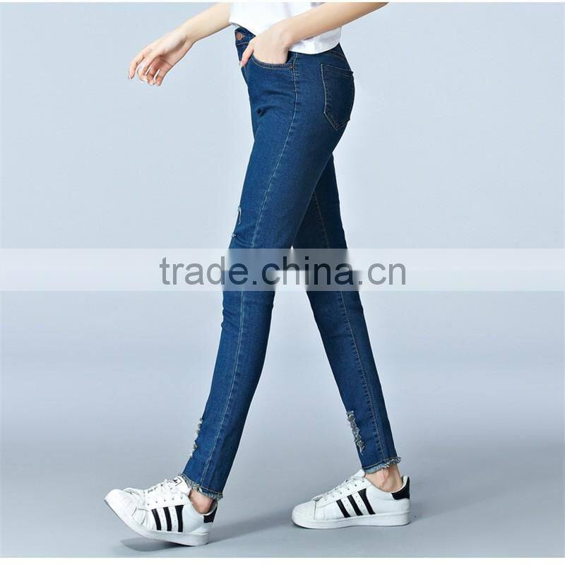 2016 new fashion women Slim jeans blue jeans female stretch pencil jeans female
