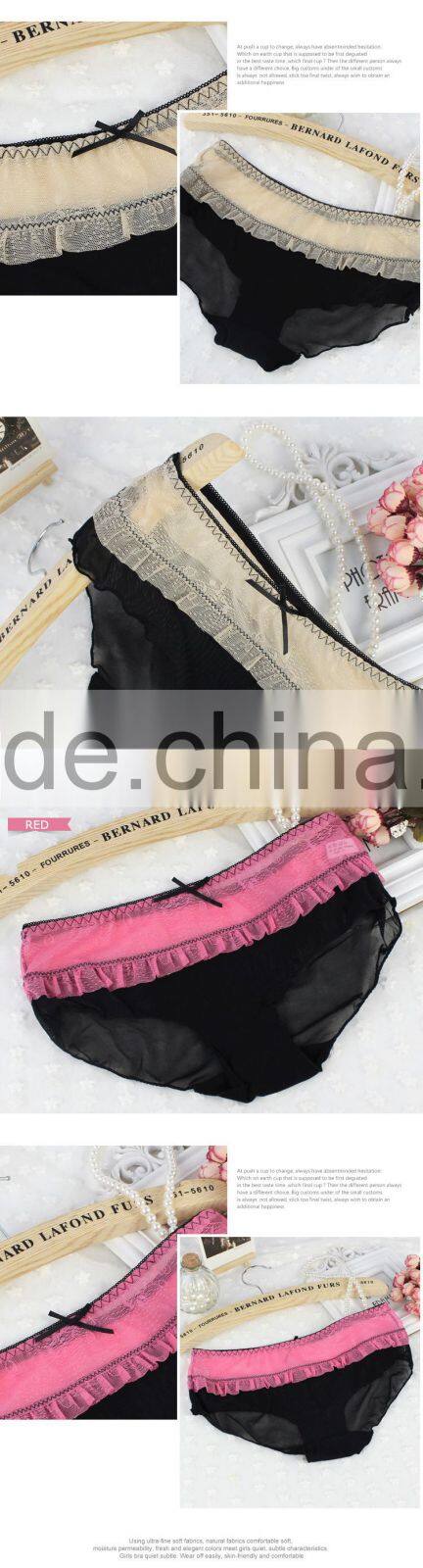 Top quality lady sexy transparent lace panty nylon knickers mature sexy black ladies panties underwear