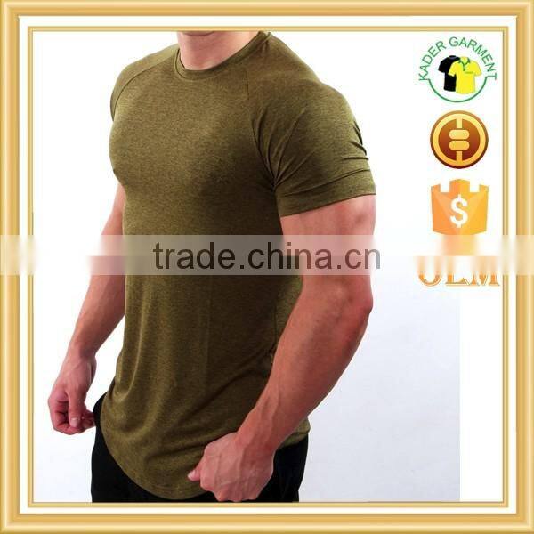 long line t-shirt men tri blend t shirt slim fit t shirt wholesale China