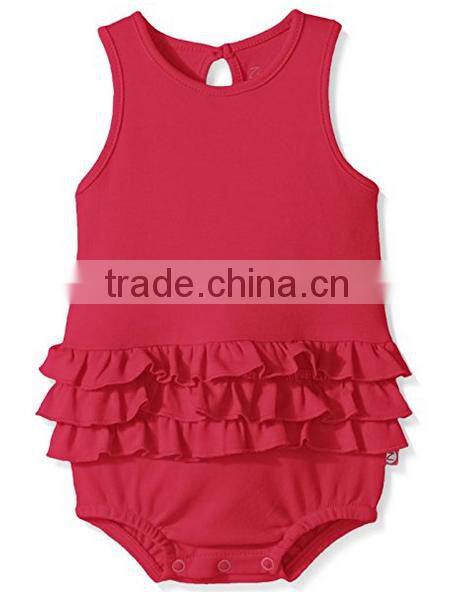 Latest Clothes Carters Baby Romper Sleeveless Ruffle Knitted Cotton Clothing For Baby