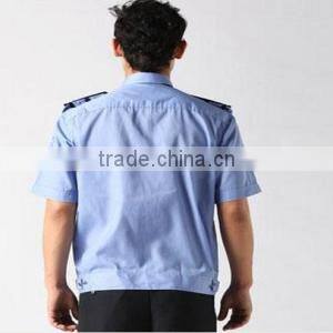 Cheap Sky Blue Short Sleeve Security Unisex Gard Shirts Wholesale