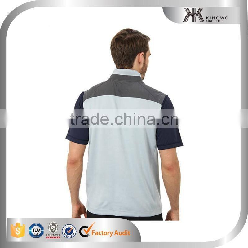 custom design high quality golf shirts quick dry zipper golf shirt