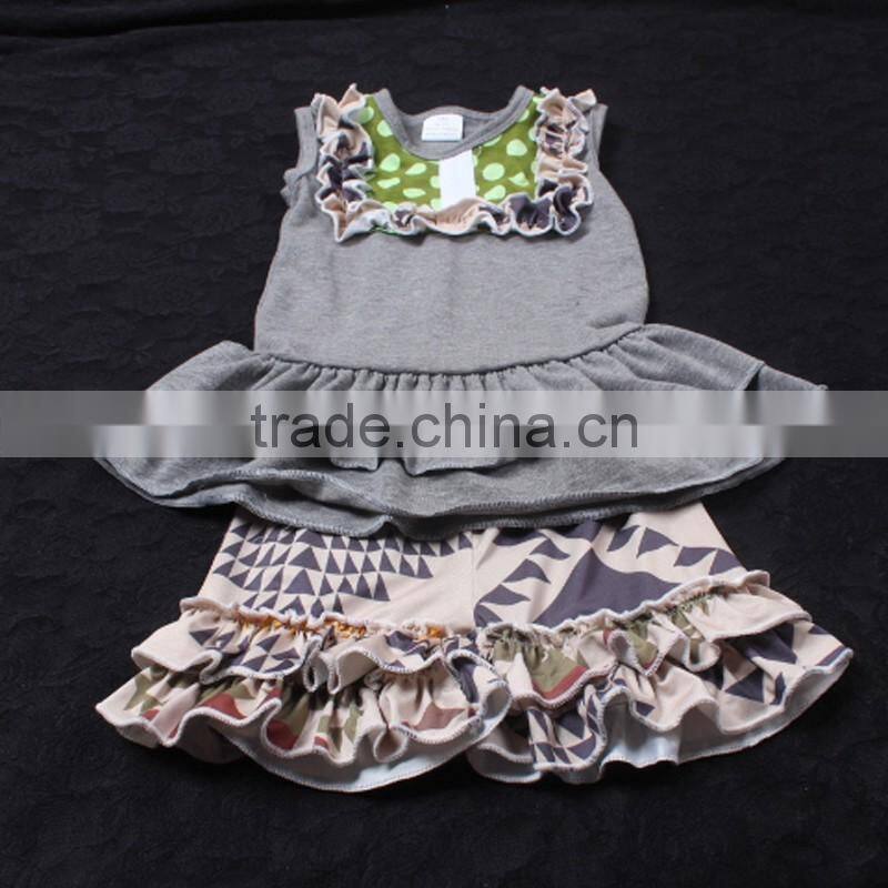 Mustard White Stripy Cardigan And Coffee Polka Trousers Girl Sweet Spring Clothing sets LBYTZ001-40