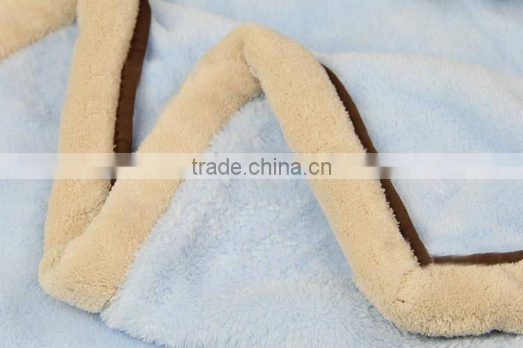Wholesale Cartoon embroidered baby thick fleece blanket