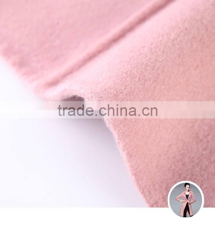 girls Korean Wool double fleece thin fabric midi long luxury coat manufacturer