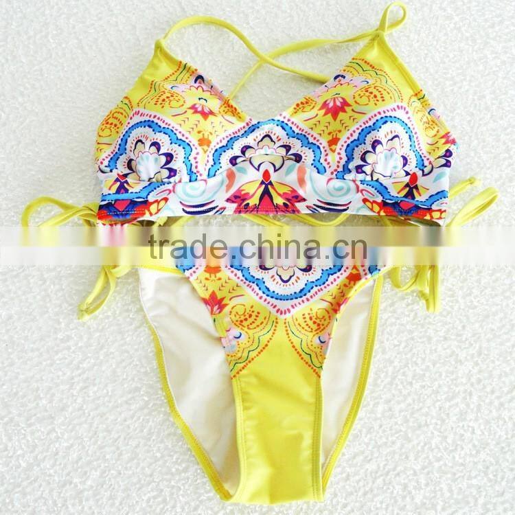 Printed two-piece swimsuit sexy bikini